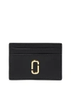 Marc Jacobs The J Marc Leather Card Case In Black/gold