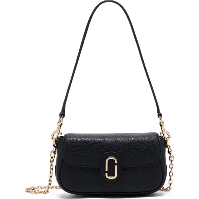 Marc Jacobs The J Marc Clover Pebble Crossbody Bag In Black