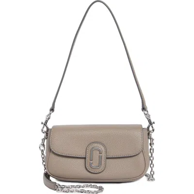 Marc Jacobs The J Marc Clover Pebble Crossbody Bag In Cement