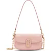 Marc Jacobs The J Marc Clover Pebble Crossbody Bag In Pink