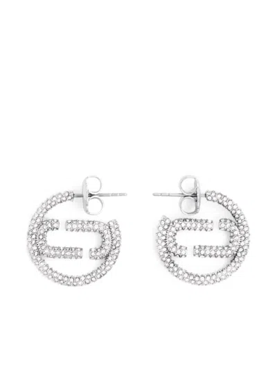 Marc Jacobs J Marc Crystal-embellished Earrings In White