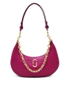 Marc Jacobs The J Marc Curve Shoulder Bag In Lipstick Pink/gold