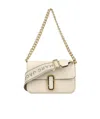 Marc Jacobs The J Marc Foldover Top Shoulder Bag In White