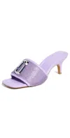 Marc Jacobs Logo Slippers In Wisteria/wisteria Crystal