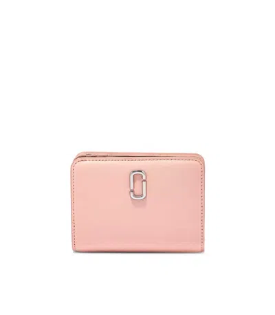 Marc Jacobs The J Marc Mini Compact Pink Wallet In Rose
