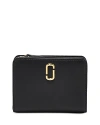 Marc Jacobs The J Marc Mini Compact Wallet In Black/gold