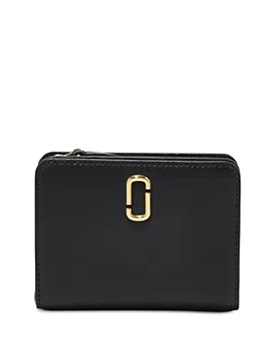 Marc Jacobs The J Marc Mini Compact Wallet In Black/gold