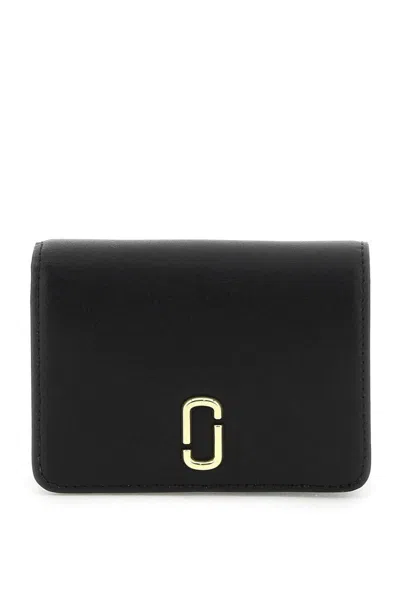 Marc Jacobs The J Marc Mini Compact Wallet In Nero