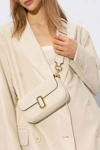 Marc Jacobs Logo Shoulder Bag In Beige