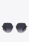 Marc Jacobs The J Marc Monogram Geometric Sunglasses In Gray