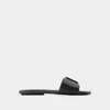Marc Jacobs The J Marc Leather Slides In Black