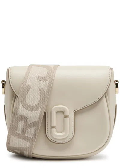 Marc Jacobs The J Marc Small Leather Saddle Bag In Off White