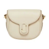 Marc Jacobs The Small Saddle Leather Shoulder Bag In Cloud_white