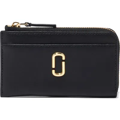 Marc Jacobs The J Marc Top Zip Card Case In Black