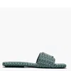Marc Jacobs The J Marc Washed Monogram Denim Sandals In Blue