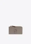 Marc Jacobs The Covered J Leather Wallet In Gray