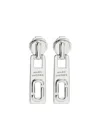 Shop Marc Jacobs The J Marc Zipper Earrings In Silver