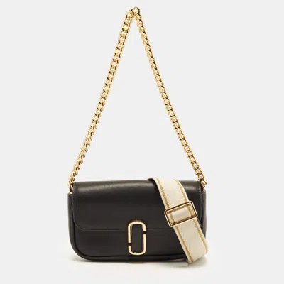Pre-owned Marc Jacobs The J Mini Black Leather Shoulder Bag