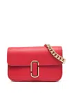 MARC JACOBS THE J RED LEATHER CROSSBODY BAG MARC JACOBS WOMAN