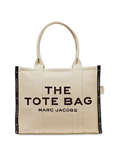 Marc Jacobs The Jacquard Large Tote Bag In Warm Sand/nickel