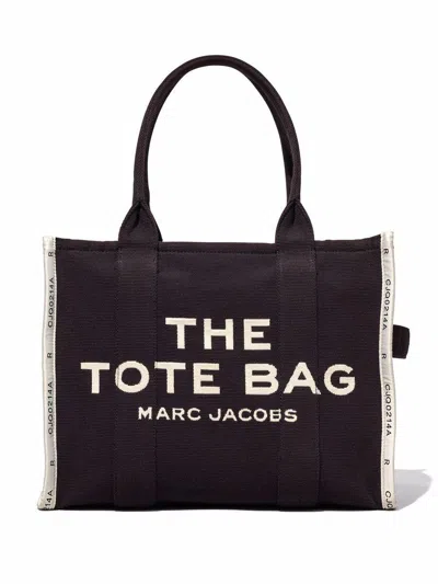 Marc Jacobs The Jacquard Large Tote Bags In Black