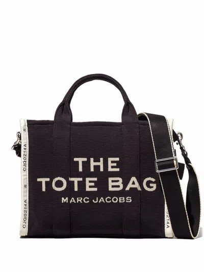 Marc Jacobs The Jacquard Medium Tote Bag In Black