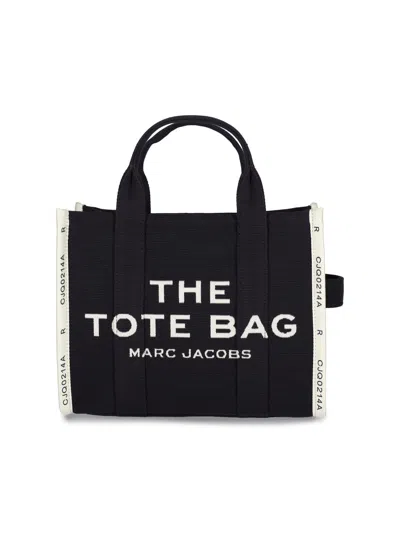 Marc Jacobs The Jacquard Medium Tote Bag In Black