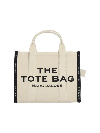 Marc Jacobs The Jacquard Medium Tote Bag In Sand