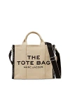 Marc Jacobs Structured Jacquard Medium Tote With Removable Strap In Warm Sand/nickel