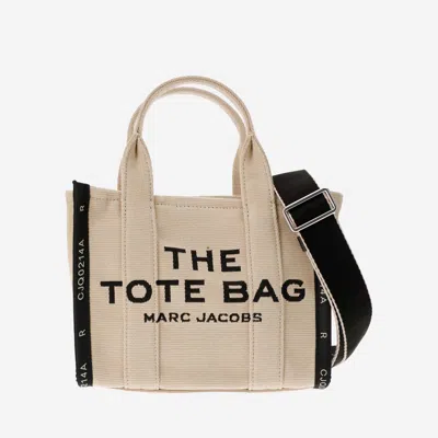 Marc Jacobs Mini The Jacquard Tote Bag In Warm Sand