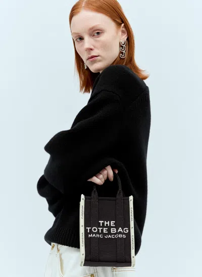 Marc Jacobs The Jacquard Mini Tote In Black
