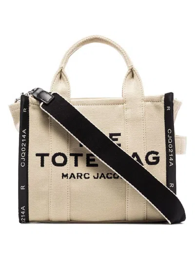 Marc Jacobs The Jacquard Large Tote In Black In Nude