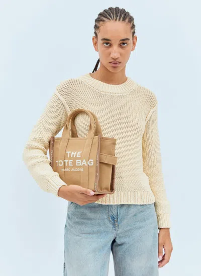 Marc Jacobs The Jacquard Small Tote Bag In Beige