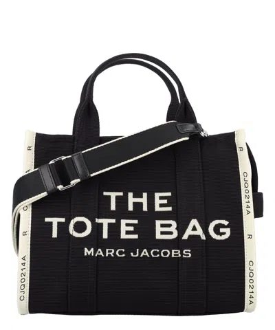 Marc Jacobs The Jacquard Small Tote Bag In Black