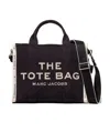 Marc Jacobs 'the Medium Tote' Black Tote Bag With Contrasting Logo Embroidery In Black