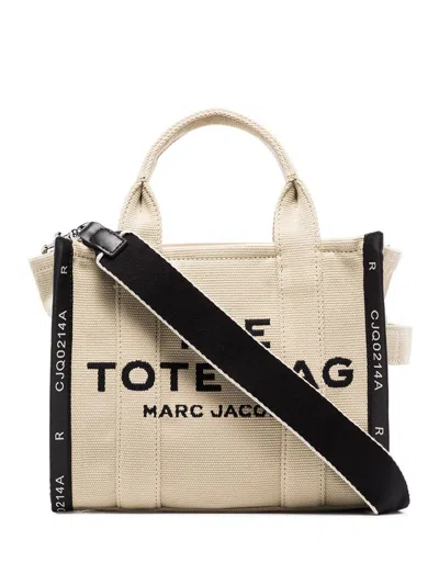 Marc Jacobs The Jacquard Small Traveler Tote Bag In Neutral