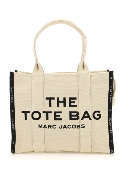 Marc Jacobs The Jacquard Traveler Tote Bag Large In Beige
