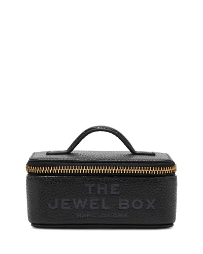 Marc Jacobs The Jewel Box Leather Vanity Case In Black