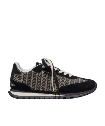 Marc Jacobs The Jogger Monogram Sneakers In Black