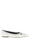 Marc Jacobs White Pointed Toe Ballet Flats