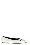 Marc Jacobs White Pointed Toe Ballet Flats
