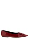 Marc Jacobs The Kat Pointed-toe Ballet Flats In Red