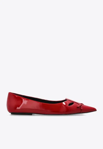 MARC JACOBS THE KAT POINTED-TOE BALLET FLATS