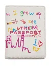 Marc Jacobs The Kids Writing Passport Case In Neutral
