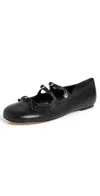 Marc Jacobs The Kiki Buckle-embellished Bow Ballerina Flats In Black