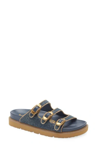 Marc Jacobs The Kiki Denim Slide Sandal In Blue