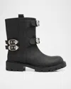 Marc Jacobs The Kiki Leather Moto Ankle Boots In Black