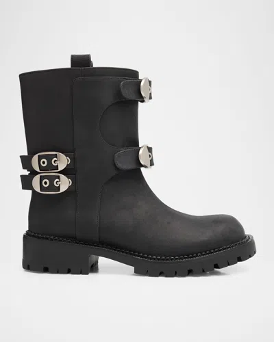MARC JACOBS THE KIKI LEATHER MOTO ANKLE BOOTS