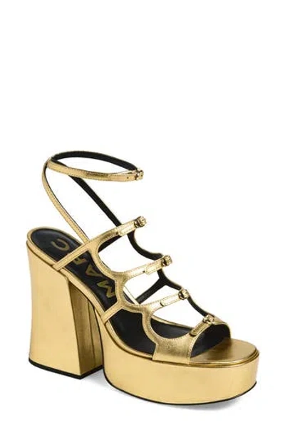 Marc Jacobs The Kiki Leather Platform Sandal In Black