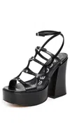 Marc Jacobs Kiki 125 Leather Platform Sandals In Black